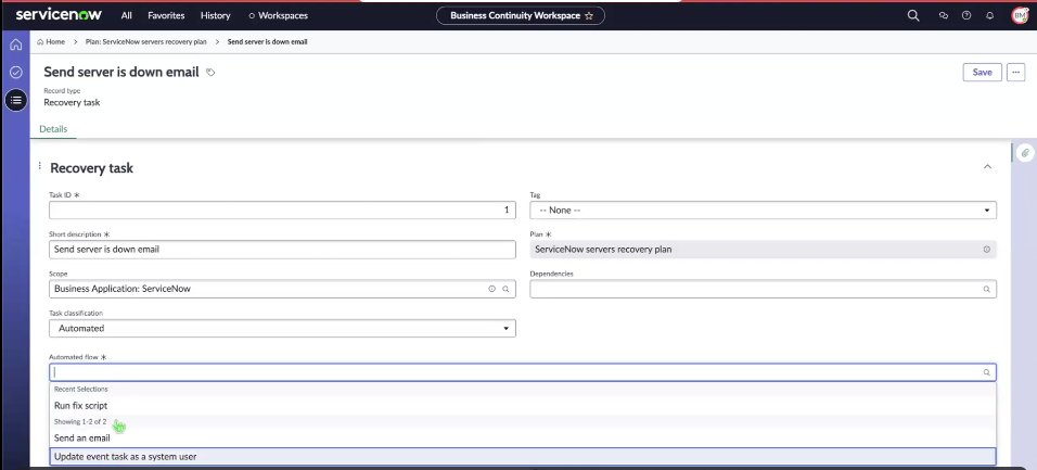 Tasks in the Automated flow field.