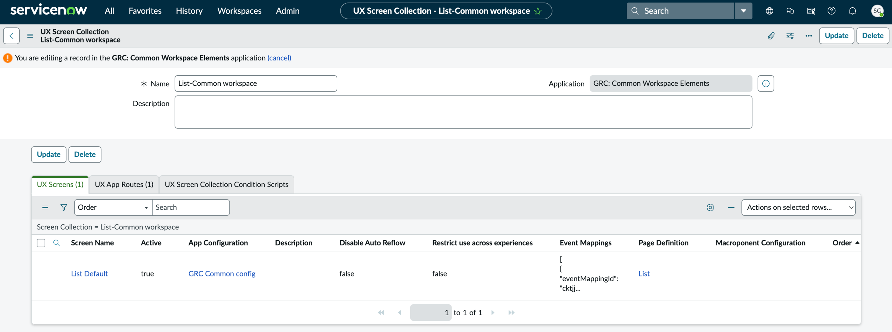 UX screen variants
