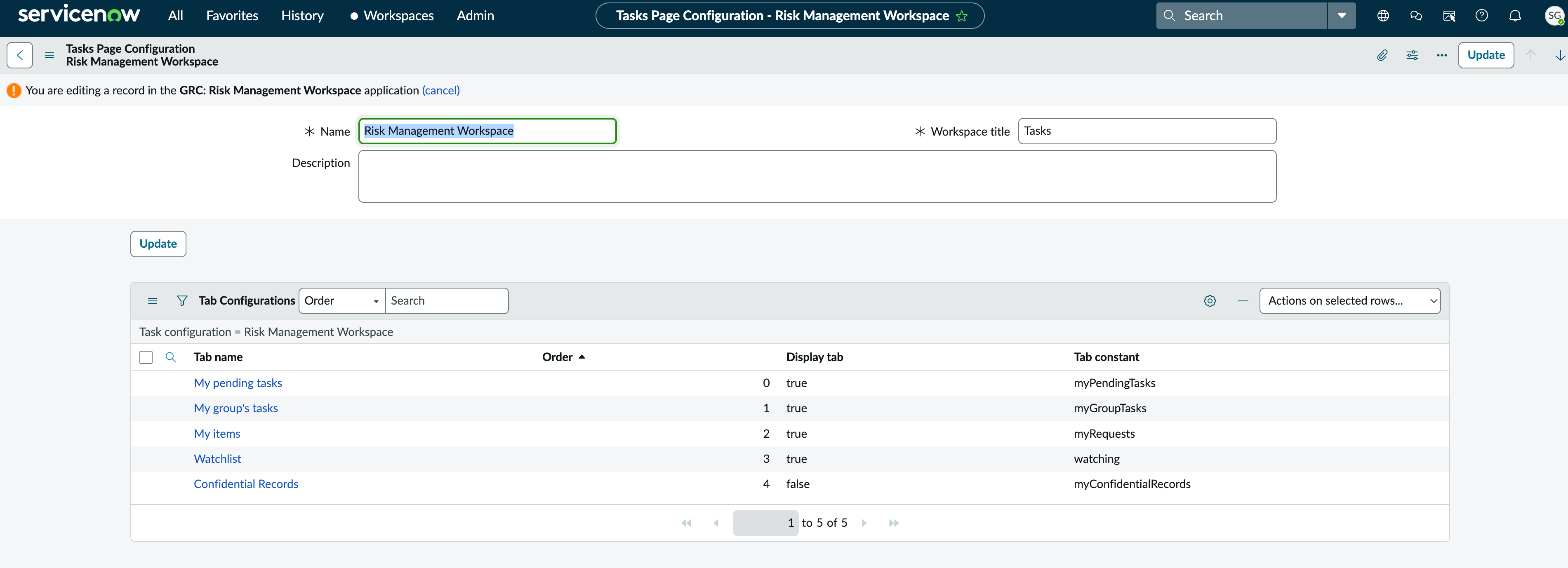 Task Configuration