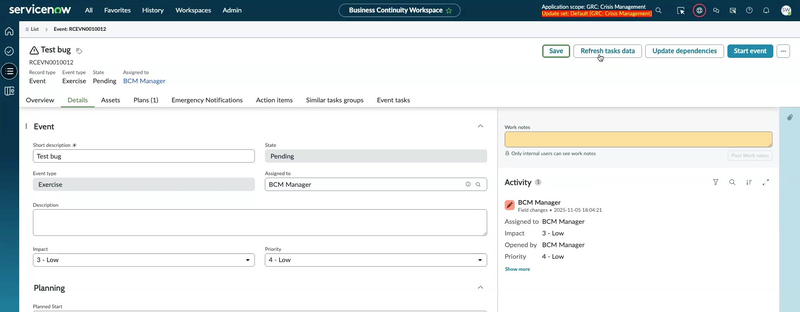 Refresh tasks data.