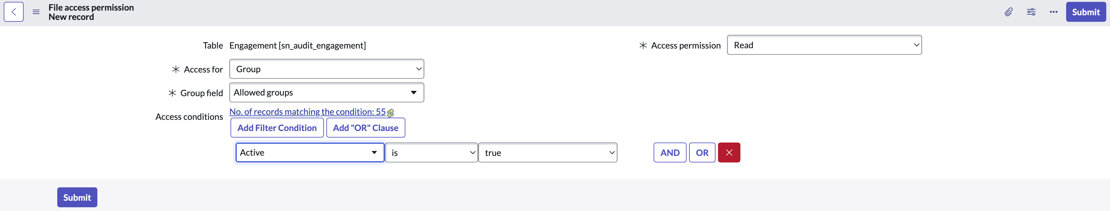 File access group permission.