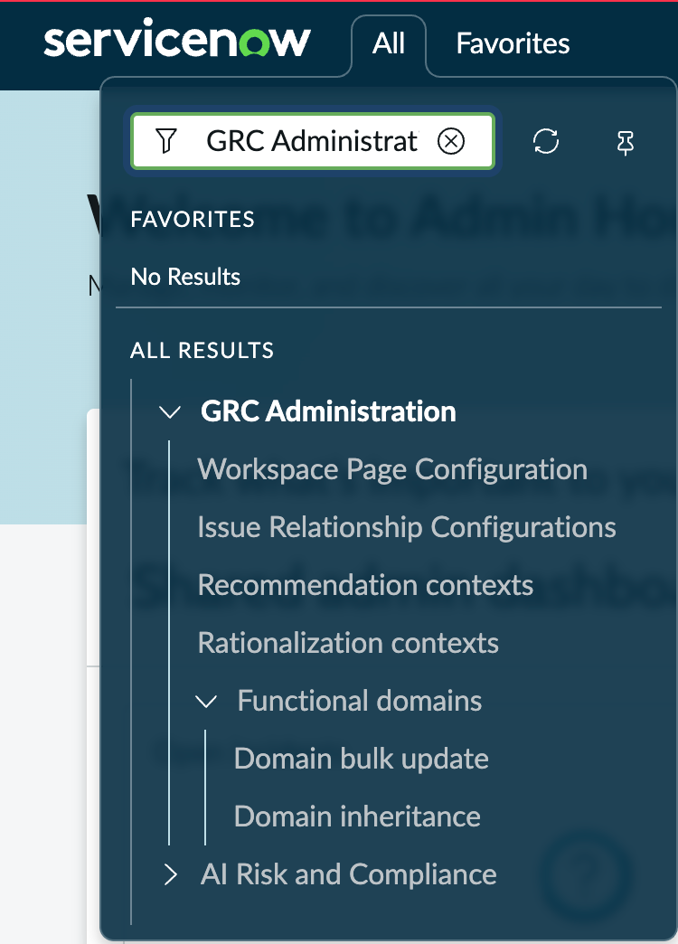 Navigation screen to recommendation contexts.