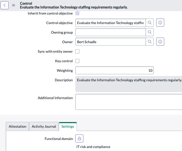 Functional domain setting.