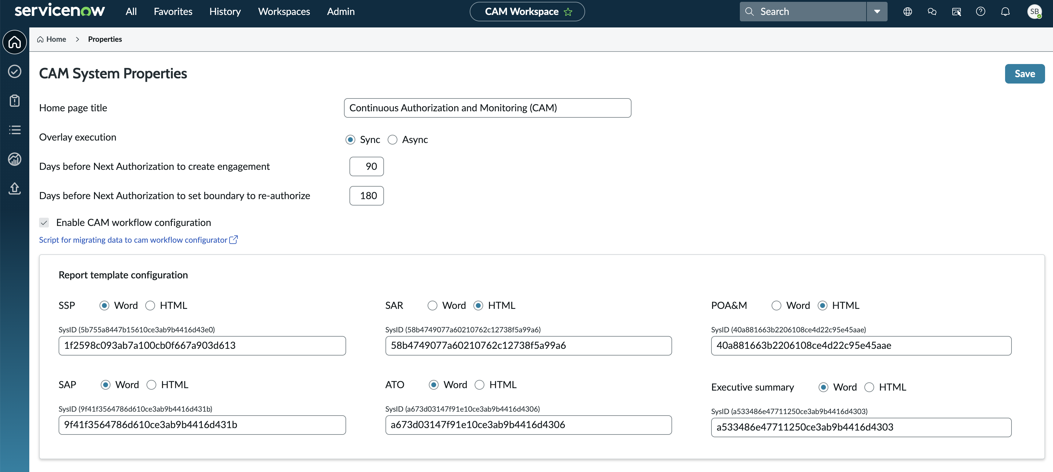 ATO Artifacts System Properties.