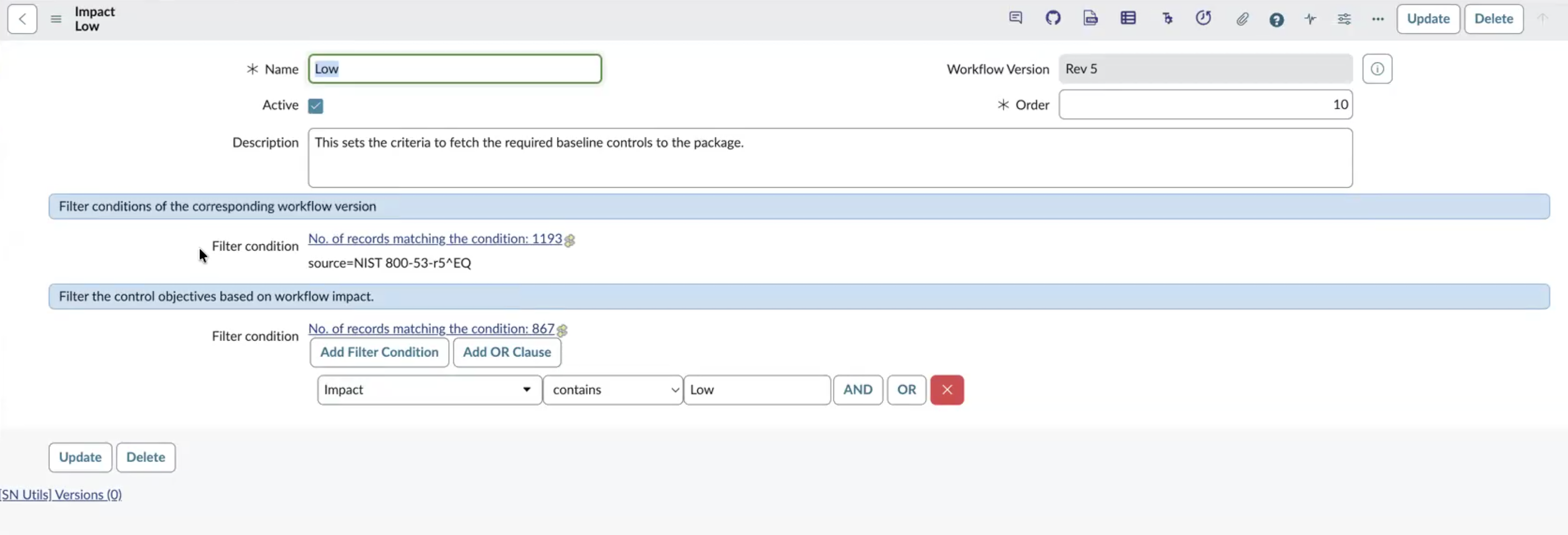 New version fields.