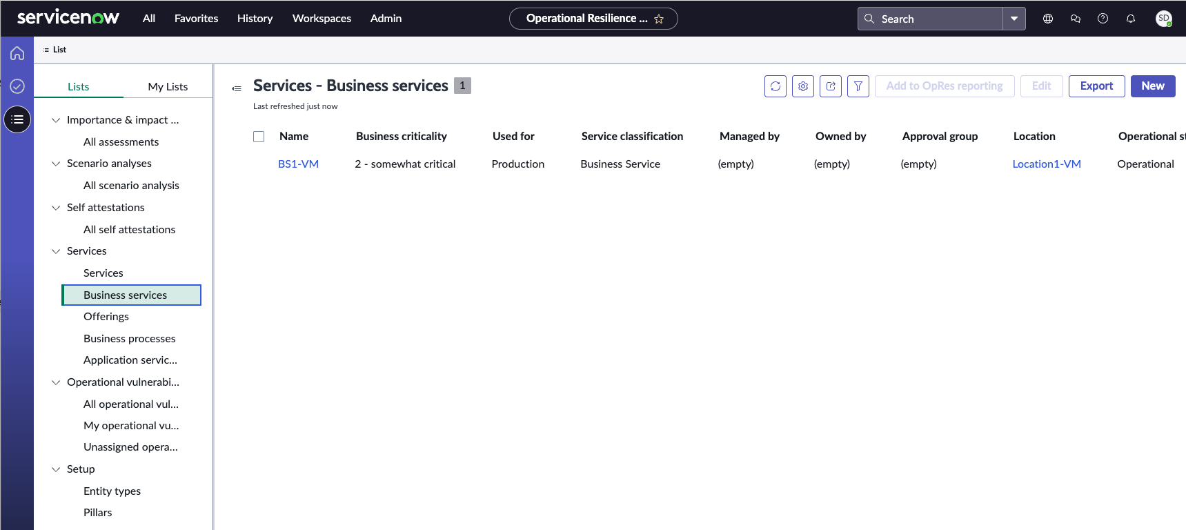 Business service.