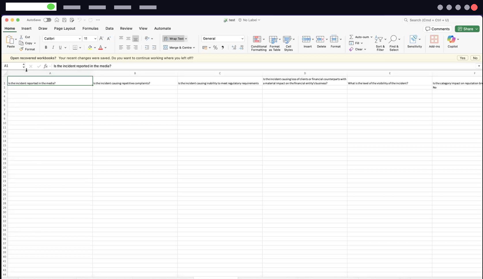 Excel.