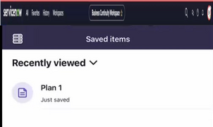 Saved items.