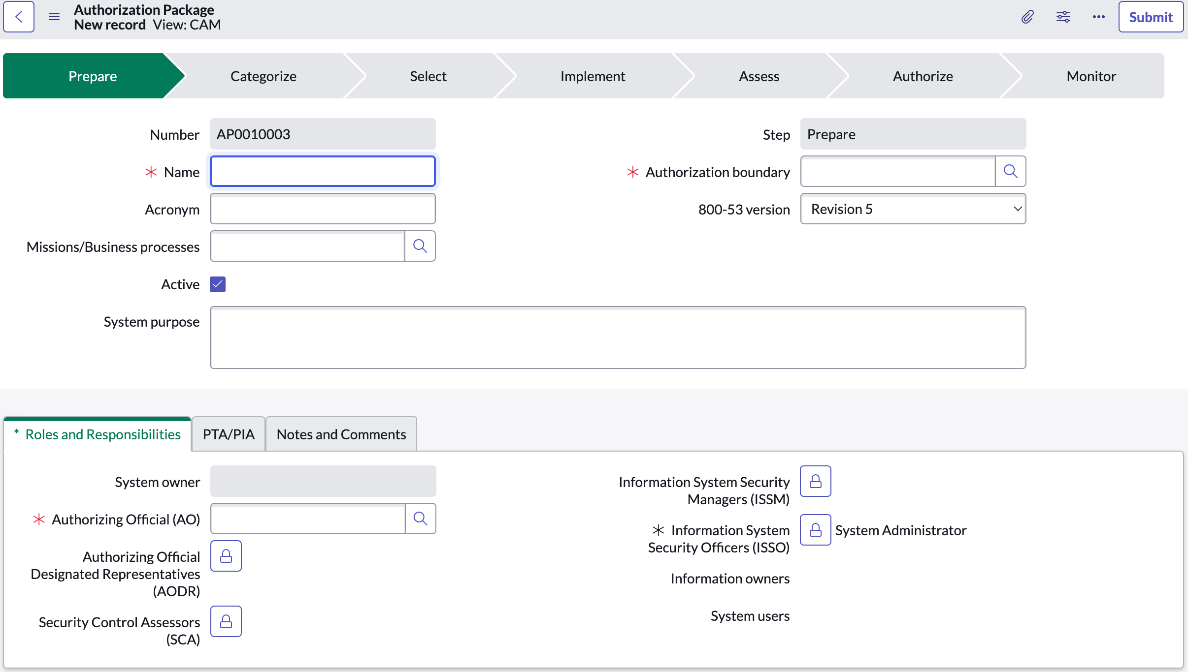 Authorization package - new