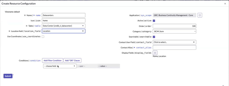Resource configuration.