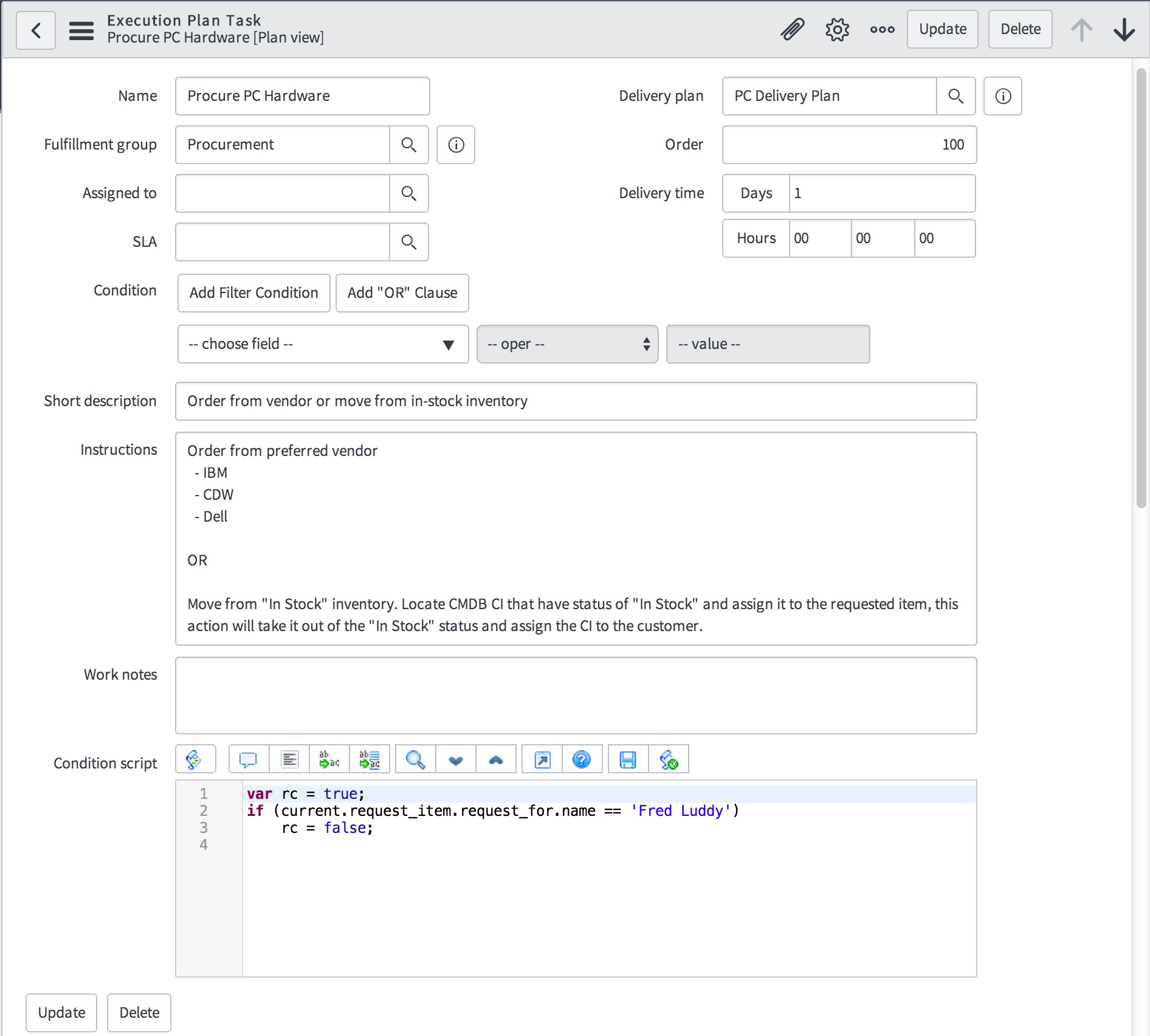 Use Condition Scripts