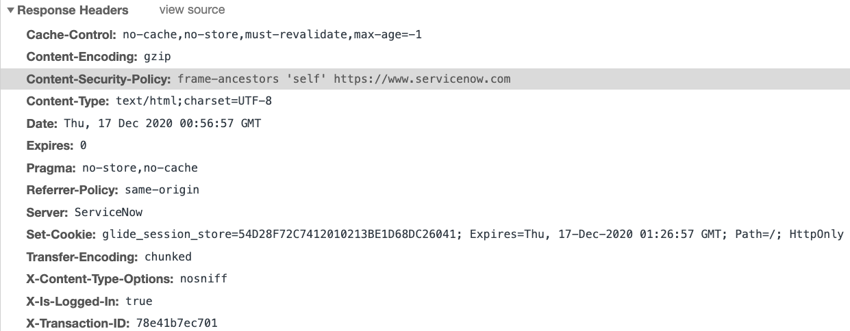Content-Security-Policy가 있는 HTTP 헤더: frame-ancestors 'self'