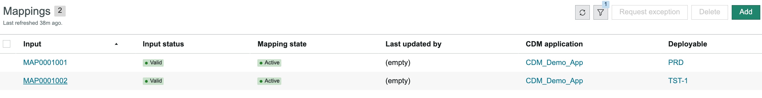 Request exception to a policy