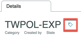 Policy tag icon