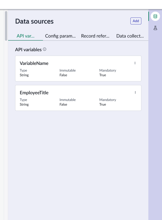 Data source tab.