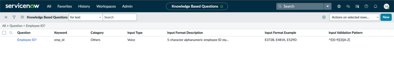 Question basée sur la base de connaissances : liste