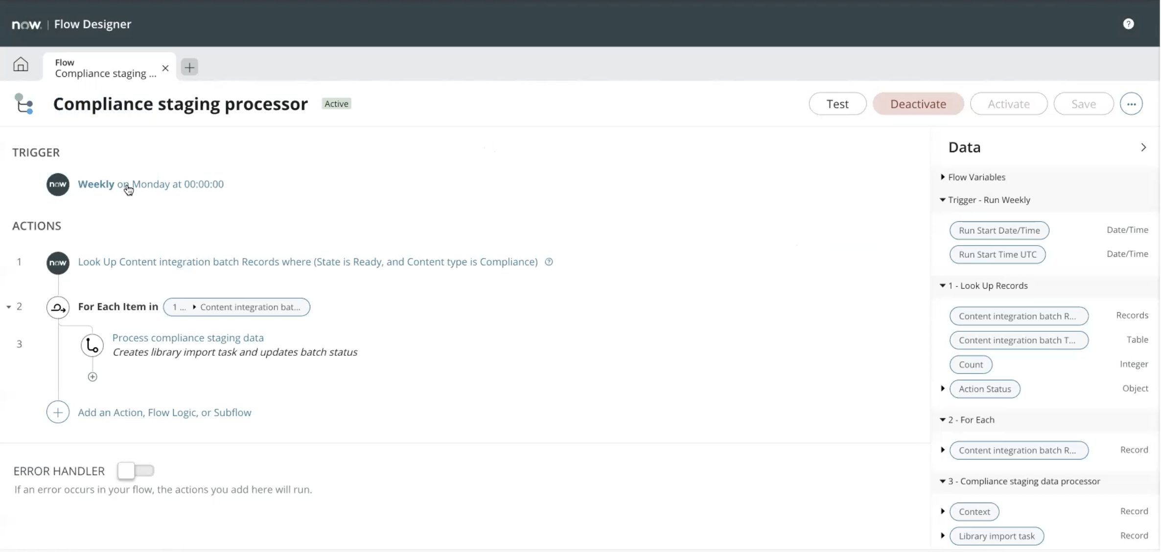Compliance-Bereitstellungsprozessor-Flow.