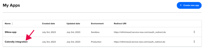 Application OAuth créée.