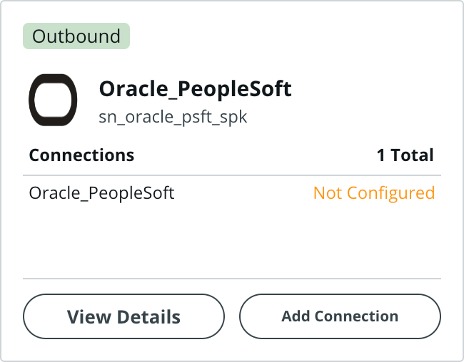 Alias de modèle de connexion de spoke Oracle Peoplesoft