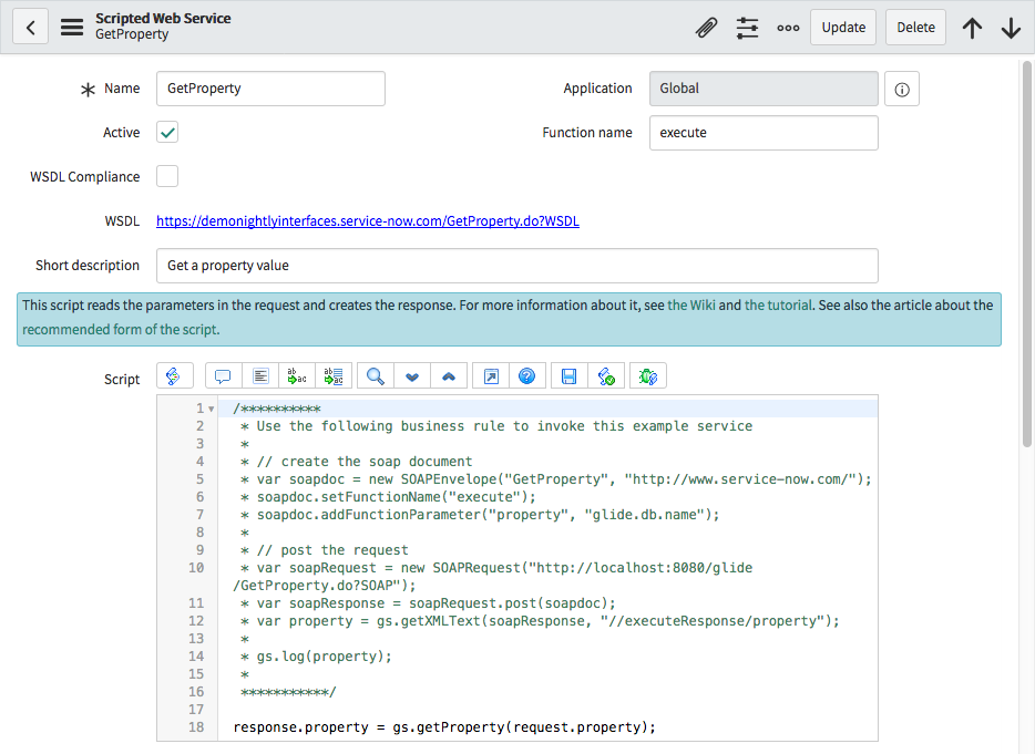 GetProperty-Webservice