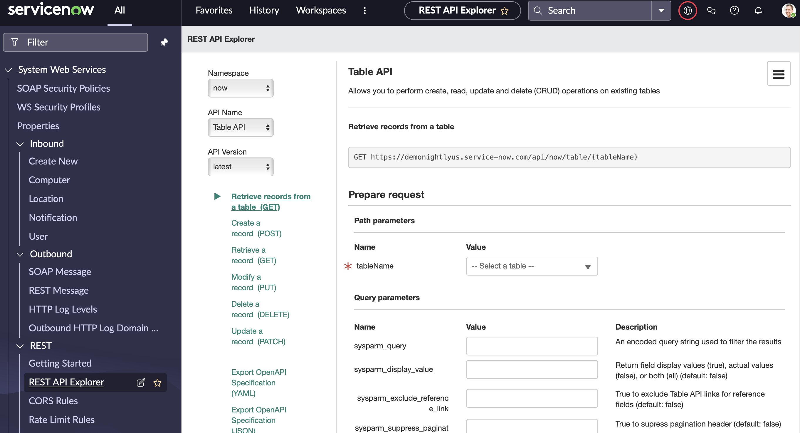 REST-API-Explorer