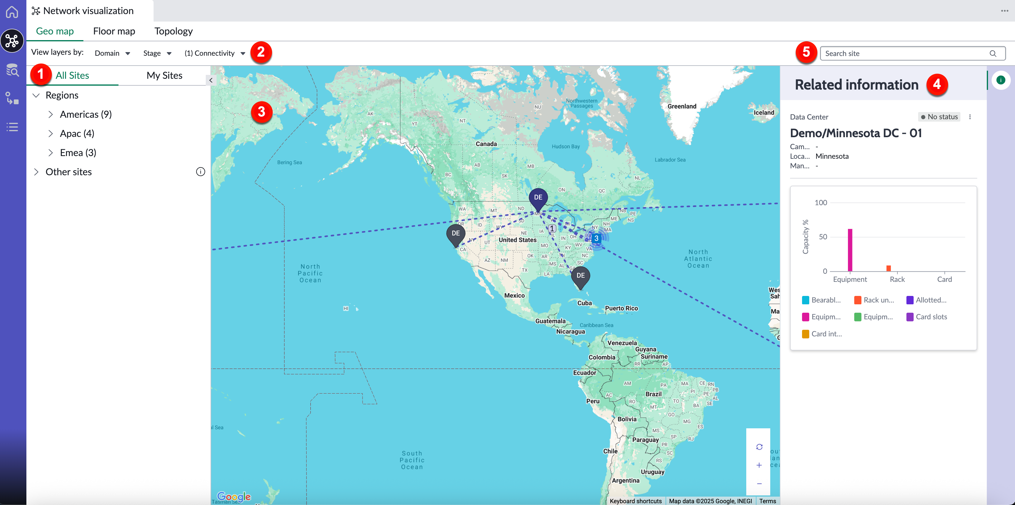 View of a Geo map layout.