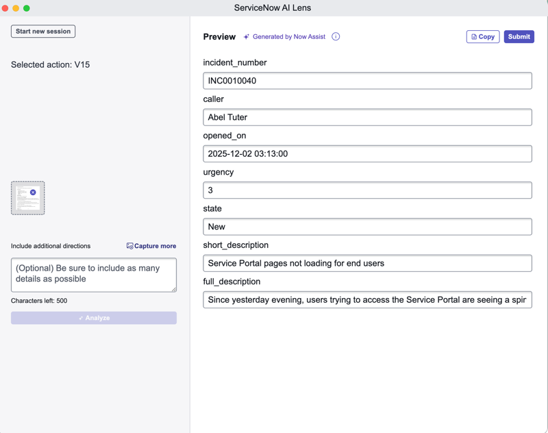Preview window showing output.