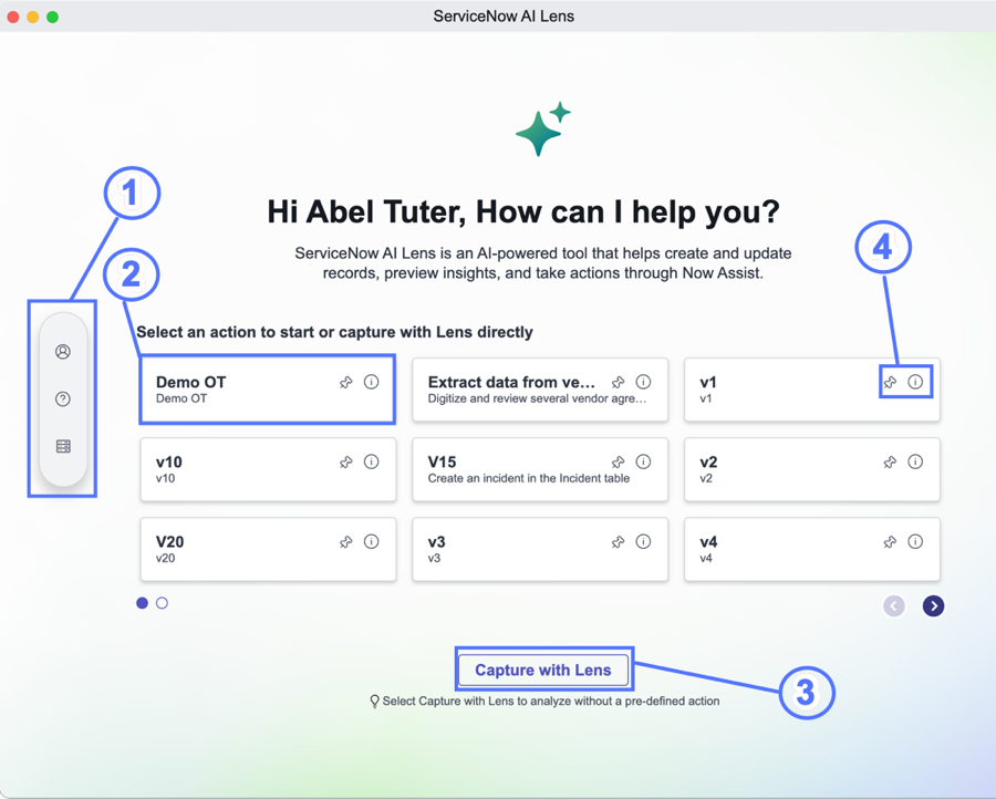 ServiceNow AI Lens landing page overview