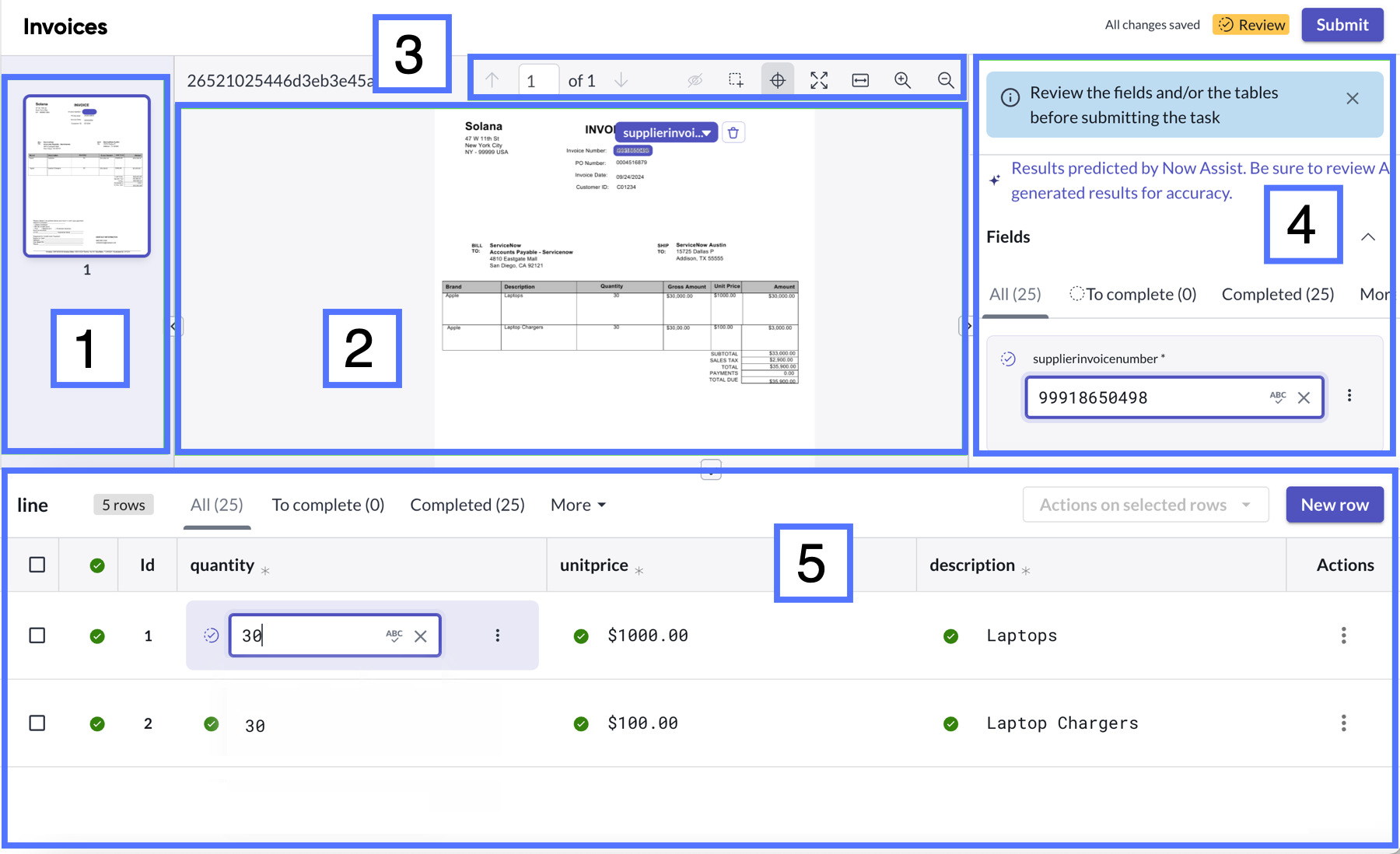 Document Intelligence workspace screenshot.