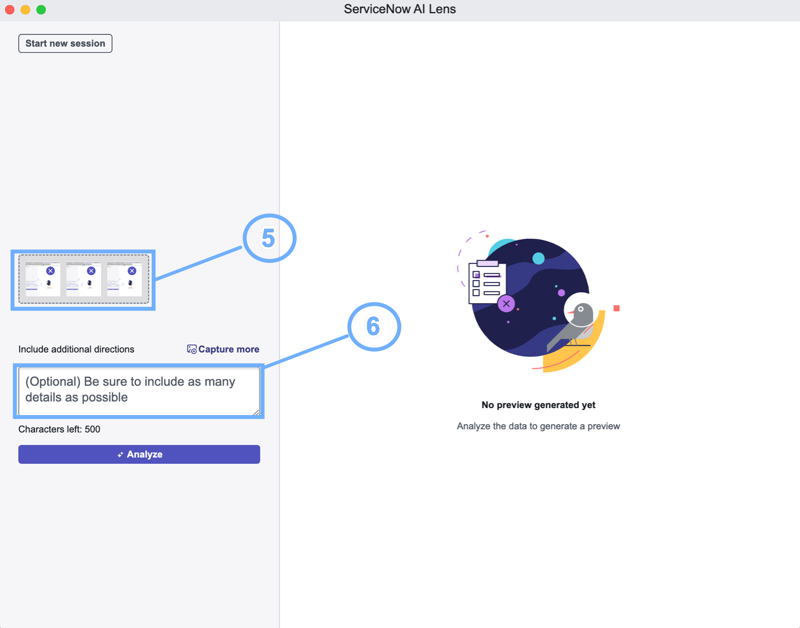 ServiceNow AI Lens preview page overview.