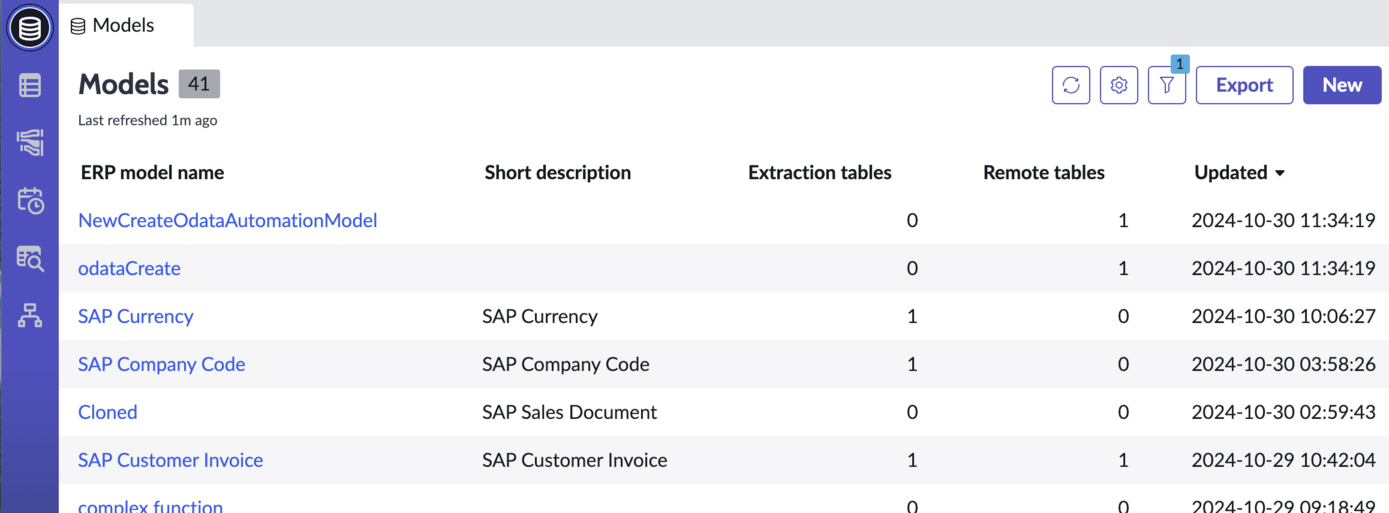 ERP models page