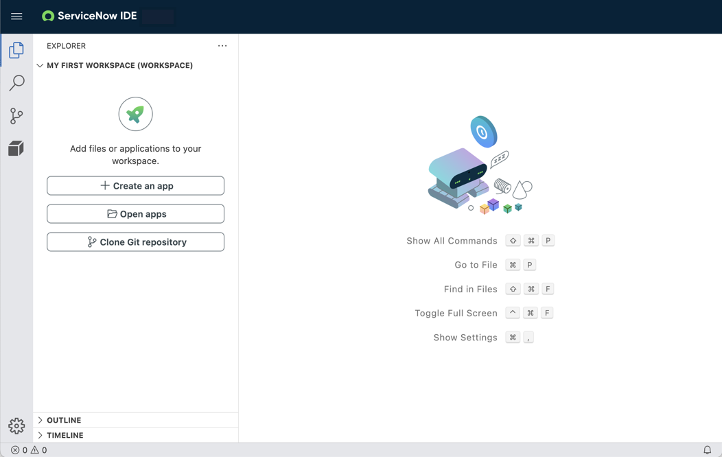 A workspace on the homepage.
