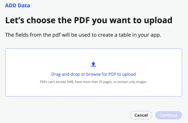 Choose the PDF you want to upload.