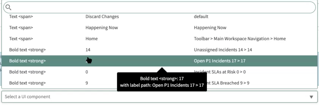 Image showing label path of the component