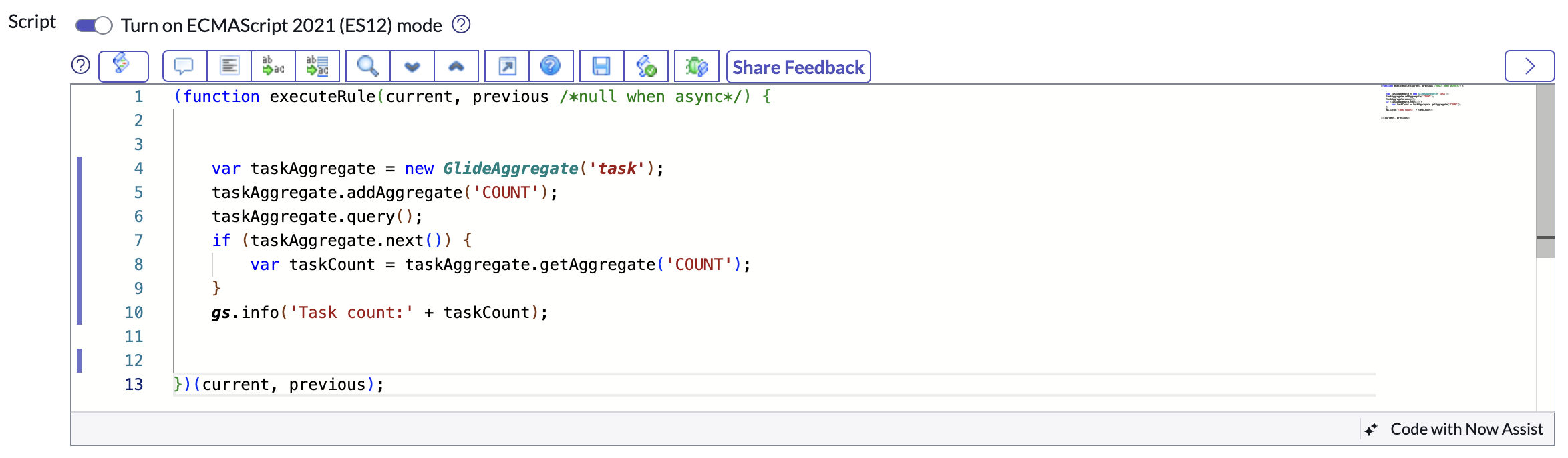 Line indicating which lines of code are AI-generated.