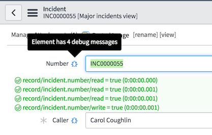 Field level security on an incident