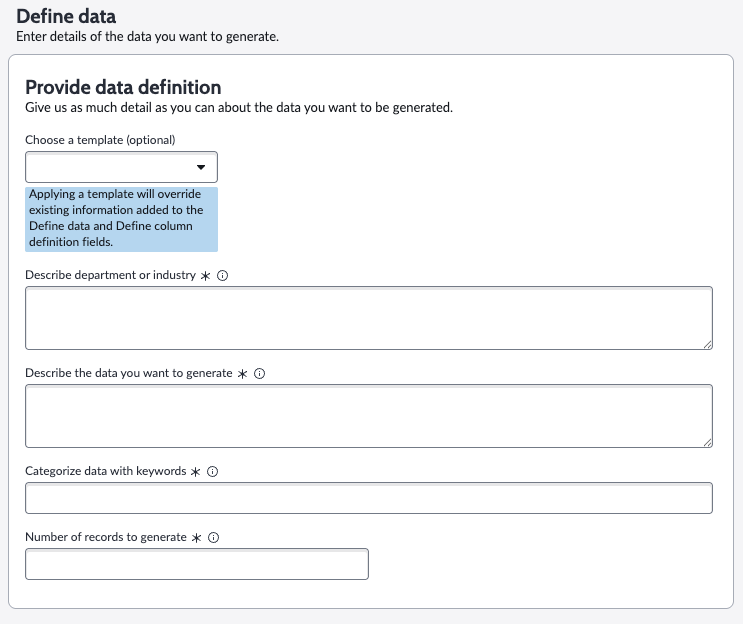 Define data screen.
