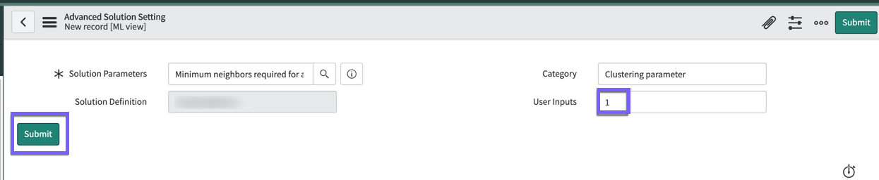 How to add a value to the User Inputs field for the Minimum Neighbors parameter. In this scenario, you enter a value of 1.