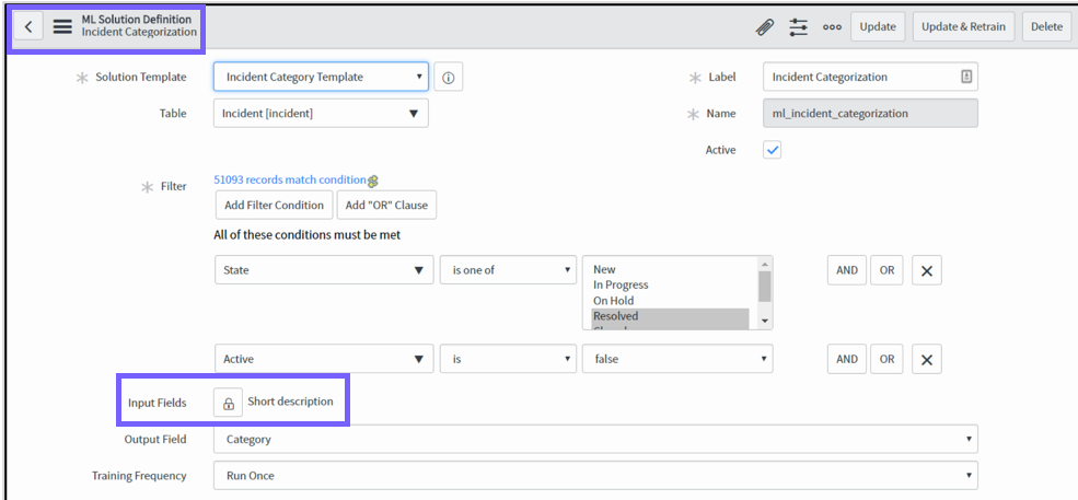Where to find the Input Fields that you want the REST API Explorer to use in its call to the Predictive Intelligence API