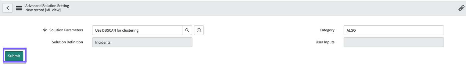 How to create a Solution Parameter record you create from the values you just assigned.