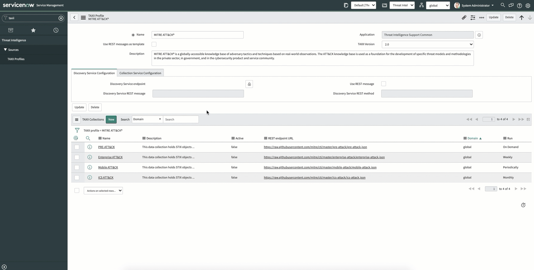 Replicate the TAXII collection using the Insert and Stay option.