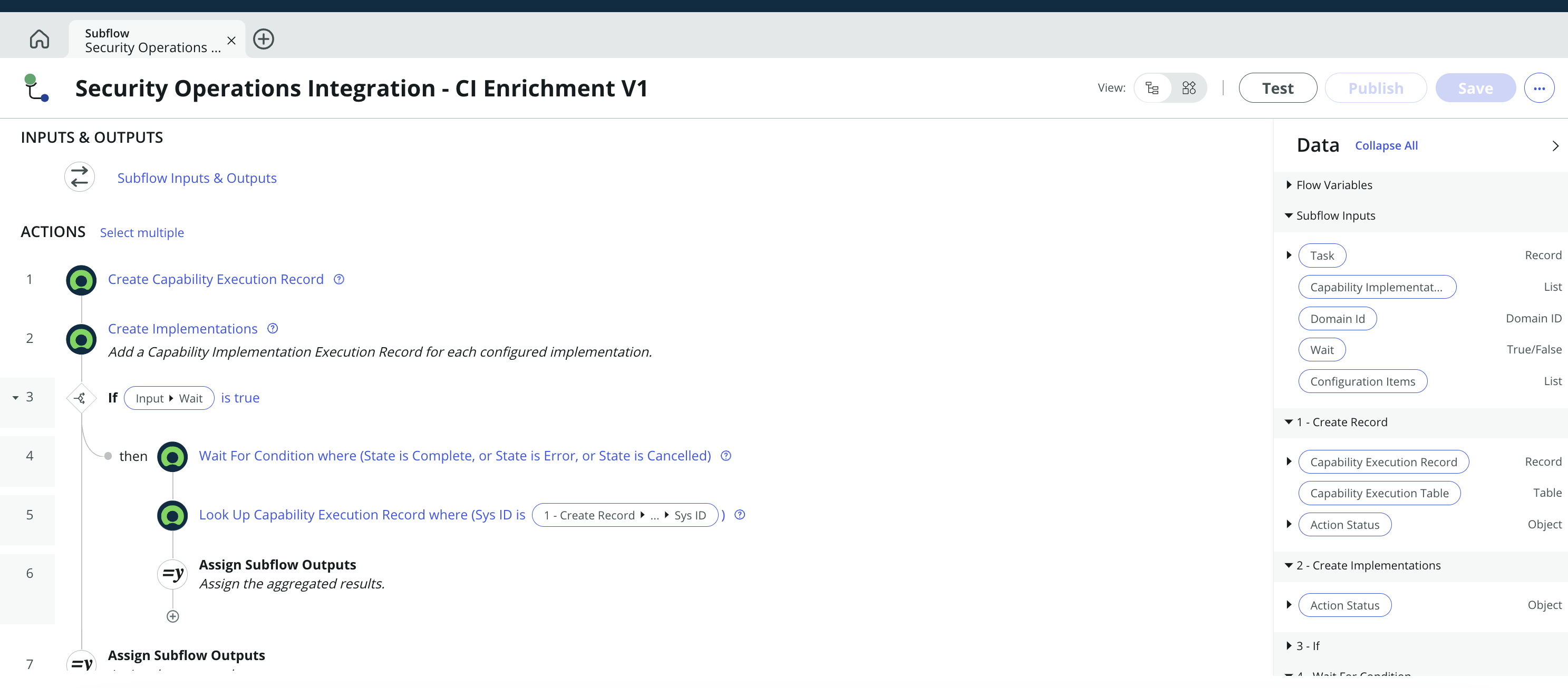Security Operations Integration - CI Enrichment flow