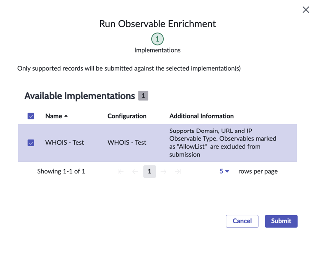 Run Observable Enrichment