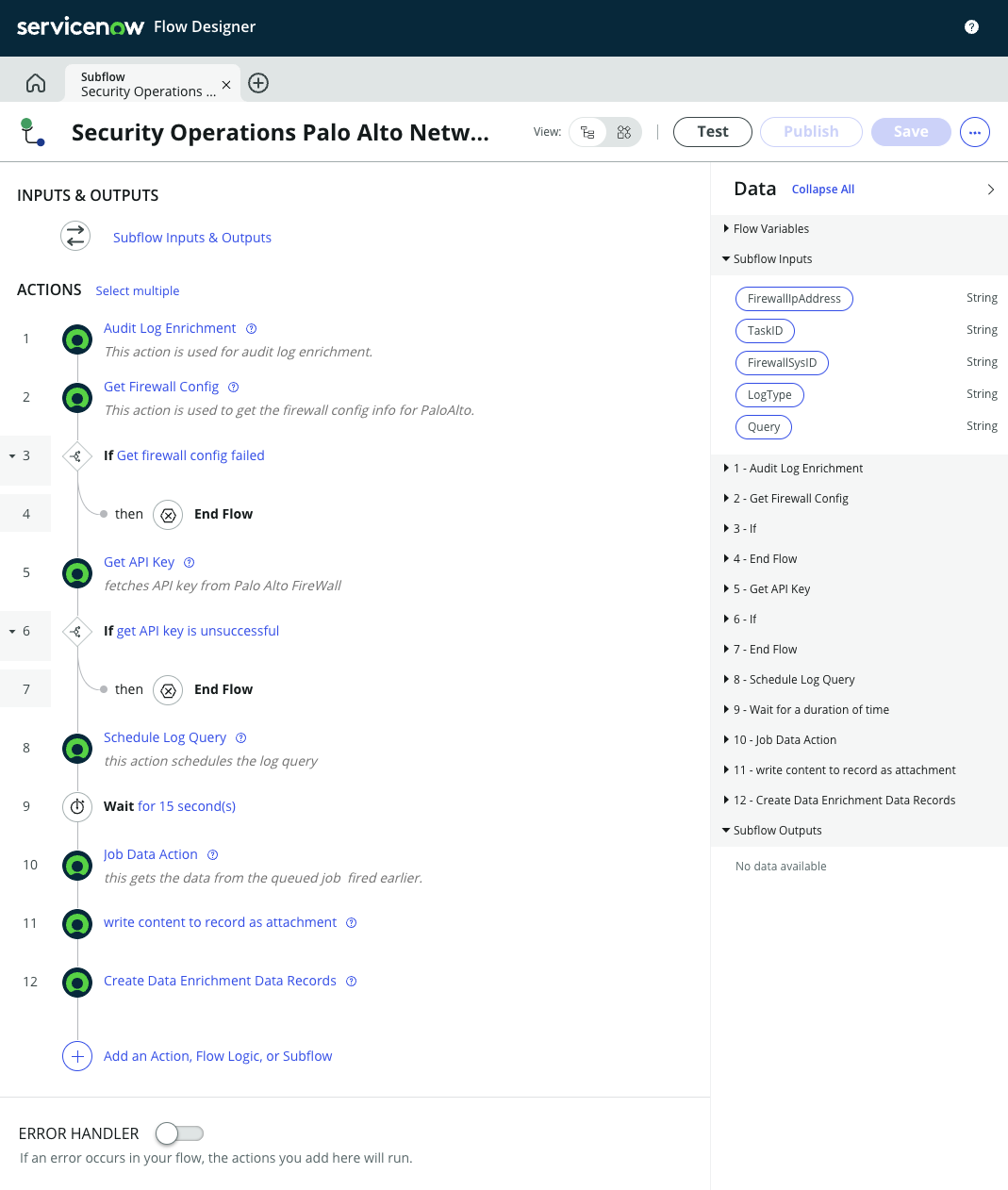 Get Log Data flow