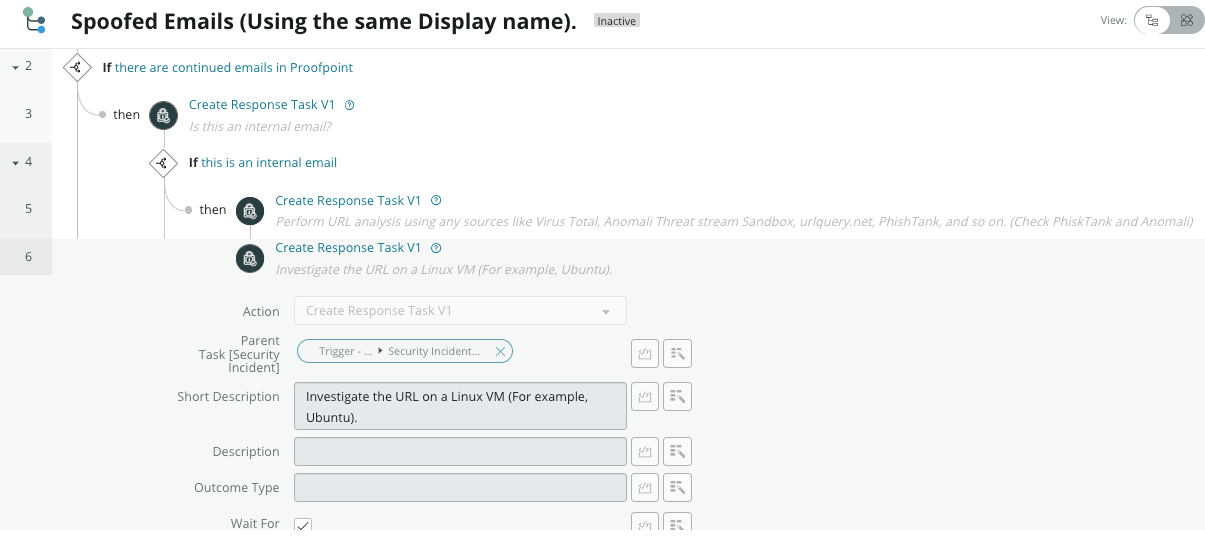 Response task to investigate the URL on a Linux VM.