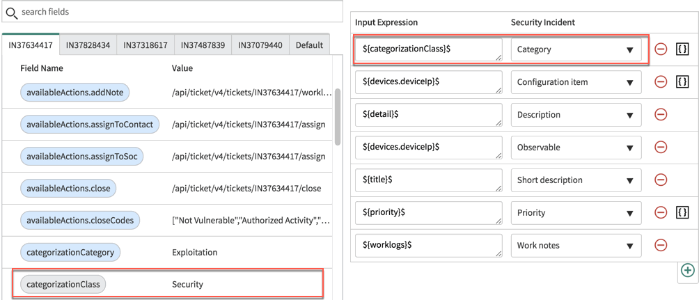Secureworks CTP: Create Profile: Mapping