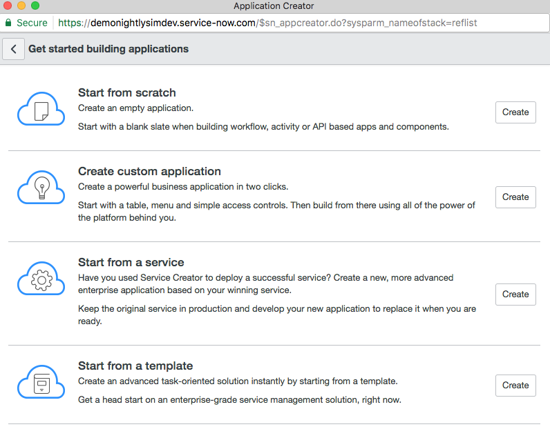 Application creator