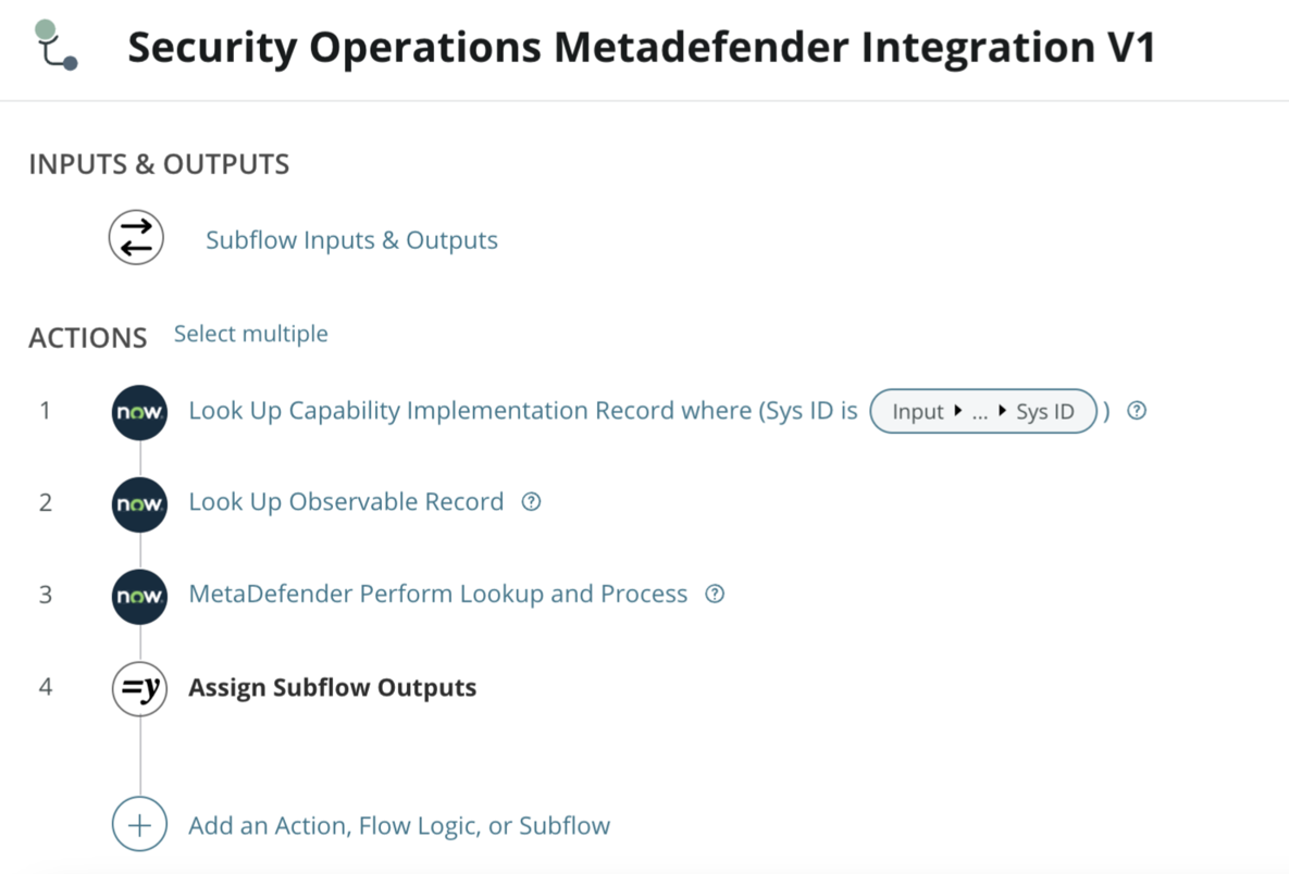 Threat Lookup - OPSWAT Metadefender flow
