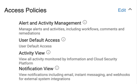 Granualar access policies