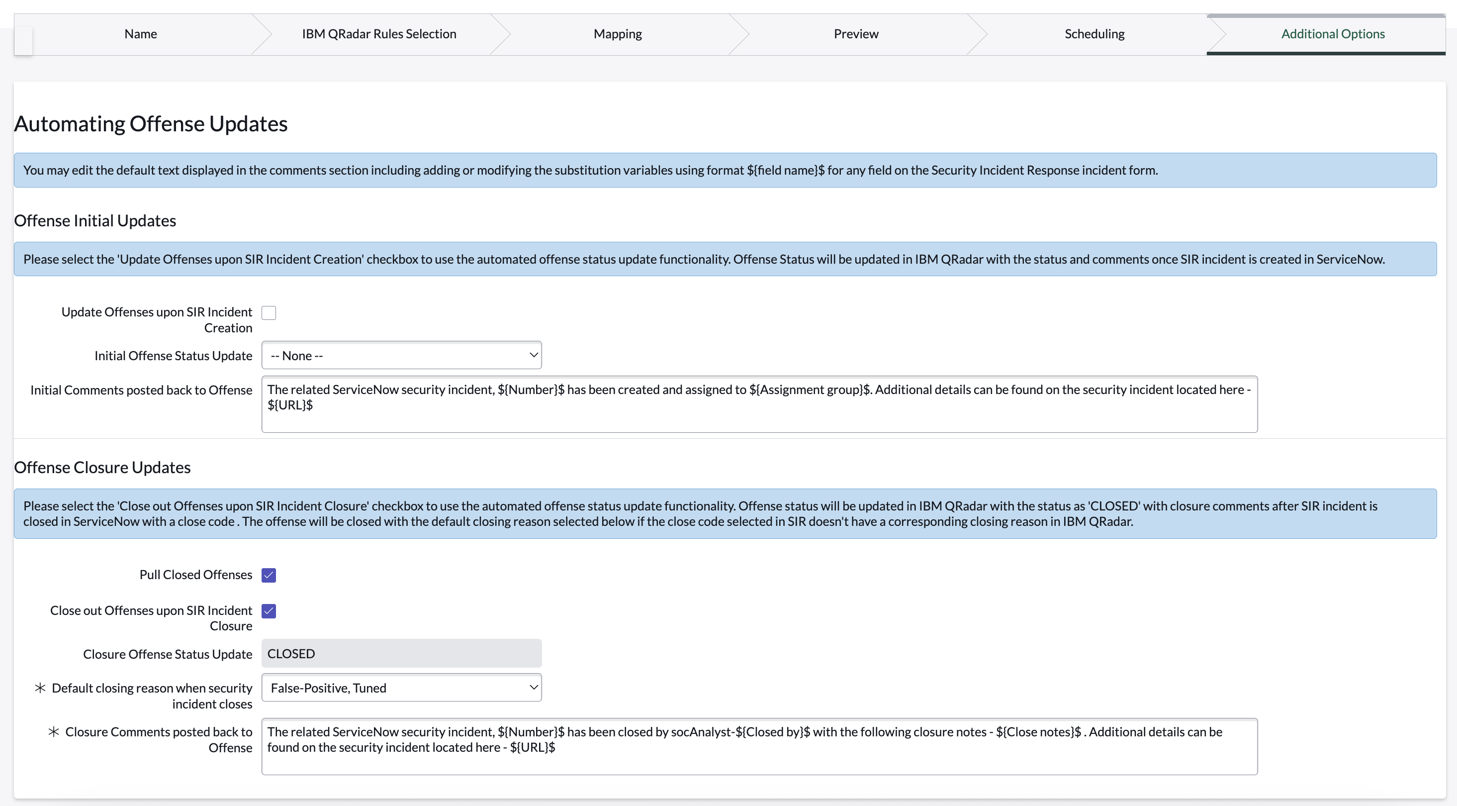 IBM QRadar: Create Profile: Automate Offense